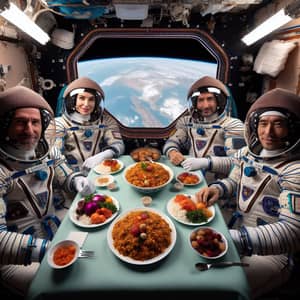 Astronauts Enjoying Uzbek Plov in Space | ISS Mealtime