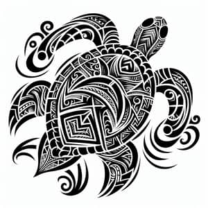 Polynesian Style Turtle Tattoo Design