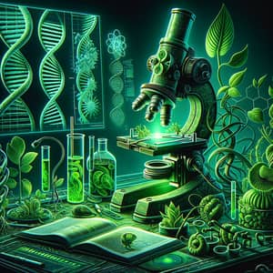 Green Theme DNA Modification on Plants | Microscope Study