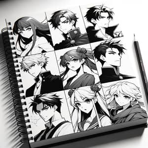 Anime Sketchbook: Creative Anime-Style Sketches | Pencil Drawings