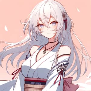 Anime Woman with White Hair - Stunning Character Design