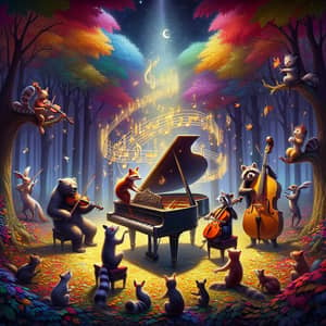 Fantastical Musical Story: Enchanted Piano in Mystic Forest