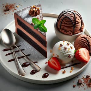 Delicious $10 Dessert | Chocolate Cake or Ice Cream Scoops
