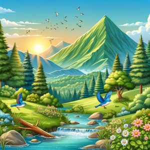 Serene Mountainous Landscape | Harmony with Nature