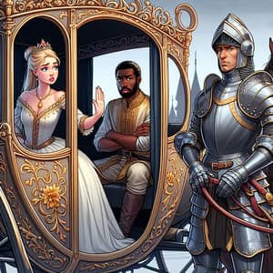 Caucasian Princess Rejecting South Asian Prince | Medieval Scene