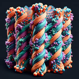 Detailed Visualization of Collagen - Protein Structure Display