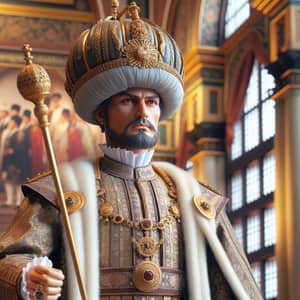 Fatih Sultan Mehmet | Ottoman Empire Ruler in Regal Attire