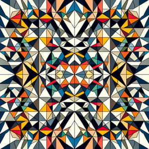 Intricate Multicolored Equilateral Triangle Tessellation
