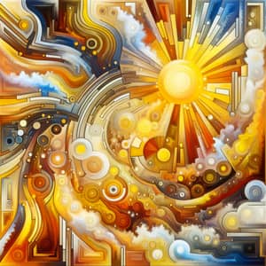 Abstract Sunshine: Vibrant Shapes & Colors for Energy