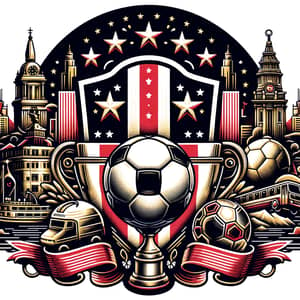 DIM Emblem and City Landmarks | Soccer Trophies Tribute