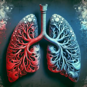 Distress Signal: Illustrated Human Lungs - Unspoken Alarm