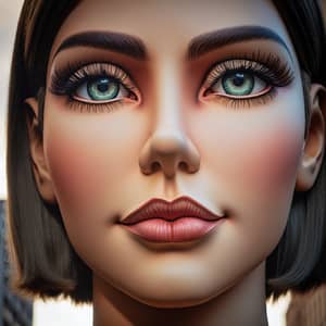 Captivating Giantess with Detailed Eyes and Lustrous Lips
