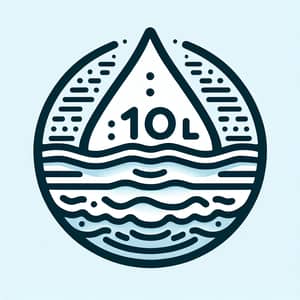 10L Water Droplet Icon Design