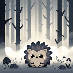 Cute Hedgehog in Enchanting Fog - Wildlife Avatar