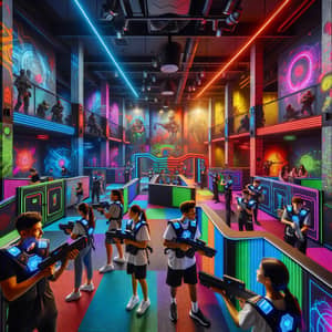 Colorful Laser Tag Arena at Activity Center | Exciting Fun