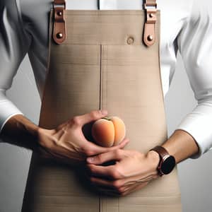 Stylish Beige Apron for Bartender with Copper Fittings