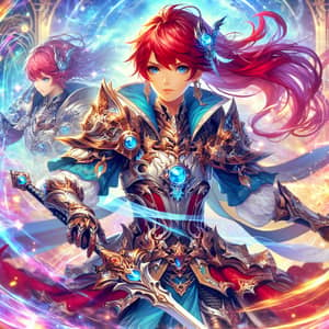 Fierce Red-Haired Female Warrior - Medieval Fantasy Fan Art
