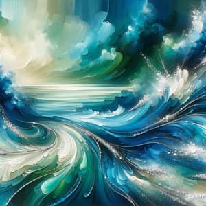 Ocean Waves Abstract Art: Graceful Nature's Dance
