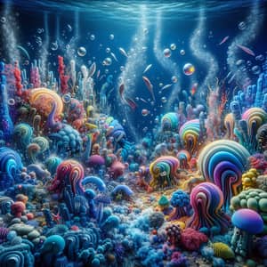 Vibrant Coral Reefs: Underwater Abstract Scene