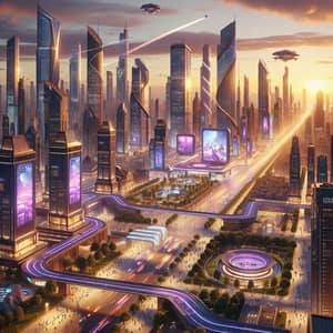 Futuristic Cosmopolitan City | Skyscrapers & Diversity