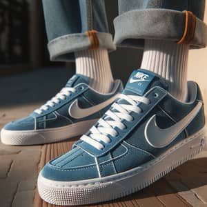 Campus-Style Sneakers with Swoosh Logo | Brand Name