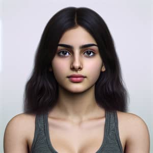 Hyper-Realistic Teenage Girl with Persian Features