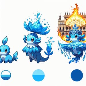 Spanish Inspired Water-Type Pokemon Evolution Stages