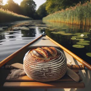 Homemade Sourdough Bread on Kayak | Baked Goods Serenity