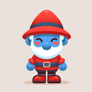 Daddy Smurf Cartoon: Red Hat, Blue Skin - Wise Village Elder Style