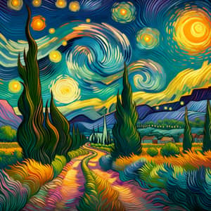Vincent van Gogh Style Rural Path Oil Painting