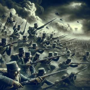 Victorian Era Fictional Nation Charging Bayonet Battle