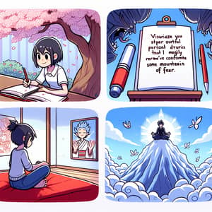 Moments of Self-Reflection and Growth for Alex in Anime Style