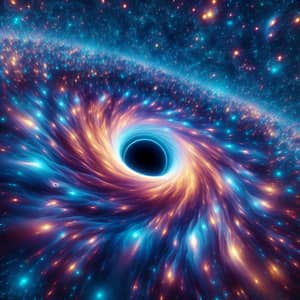 Mesmerizing Cosmic Spectacle: Black Holes in Brilliant Colors