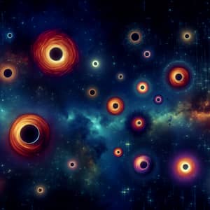 Vibrant Black Holes in Cosmic Scene | Universe Mysteries