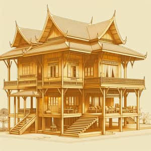 Traditional Phu Thai House | Golden Teak Wood, Two Terraces