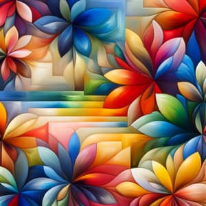 Vibrant Abstract Flowers in Striking Colors