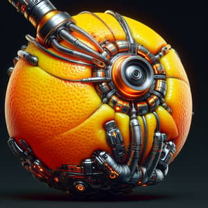 Futuristic Automated Orange | Vibrant Orange Hues & Metallic Accents