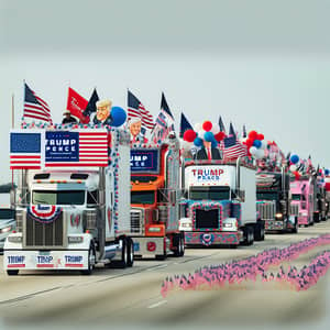 Truckers For Trump Parade: Showcasing Support with Adorned Trucks