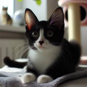 Black Ears White Tail Cat