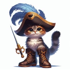 Charming Cat in Boots - Suave & Swashbuckling Feline