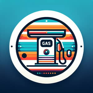 Modern Gas Station Logo with Aesthetic Colors