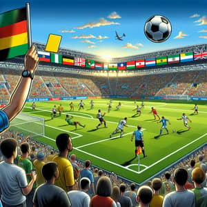 Diverse World Cup Soccer Tournament Illustration