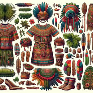 Ancient Jungle Civilization Clothing: Vibrant Colors & Nature Motifs