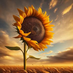 Resilient Sunflower: Nature's Determination on Display