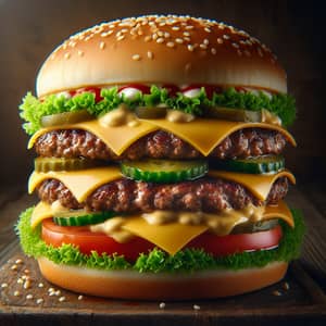 Sumptuous Cheeseburger: Juicy Beef Patty & Melty Cheese