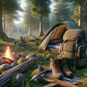 Tranquil Camping Scene in 4K Resolution