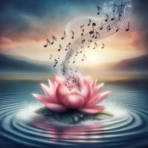 Lotus Flower and Music Harmony | Tranquil Nature Scene