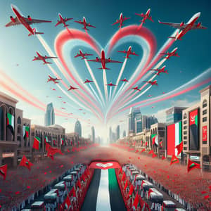 Bright Red Airplanes Celebrate UAE National Day | Aviation Company