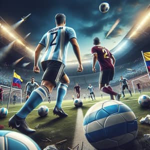 Intense Argentina vs Venezuela U23 Football Match Scene