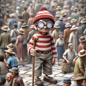Discover Wally - The Animated Character in the Crowded City Scene